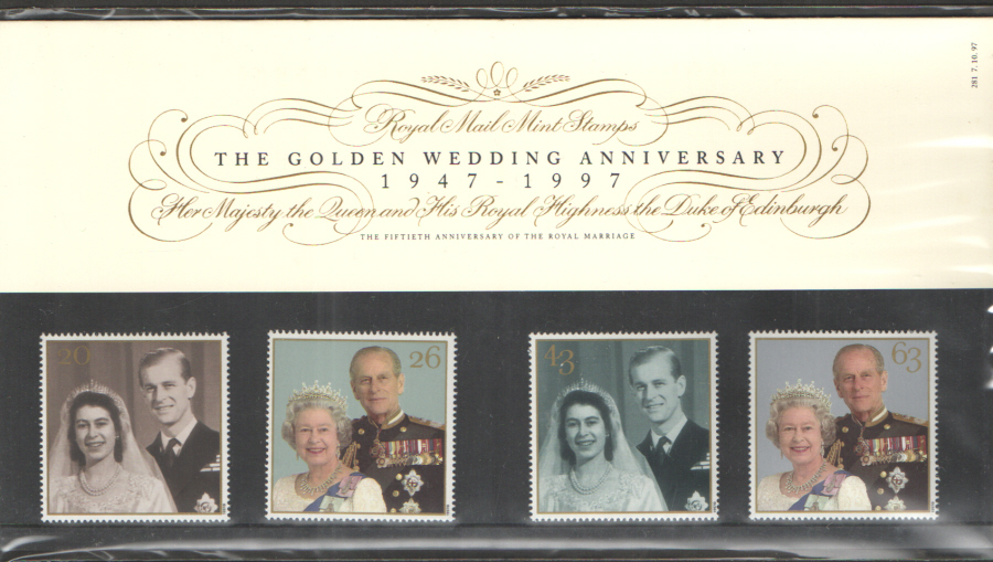 (image for) 1997 Royal Golden Wedding Anniversary Royal Mail Presentation Pack 281
